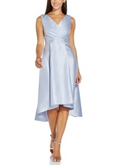 Adrianna Papell Embellished Mikado High-Low Dress