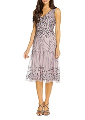 Adrianna Papell Embellished Tulle Fit-and-Flare Dress - 100% Exclusive