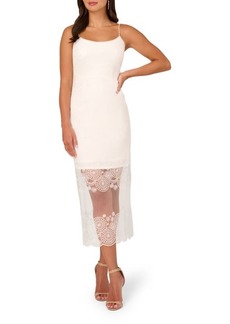 Adrianna Papell Embroidered Sequin Column Dress