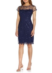 Adrianna Papell Embroidered Sheath Dress