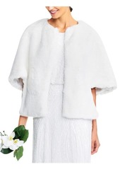Adrianna Papell Faux Fur Jacket in Ivory at Nordstrom