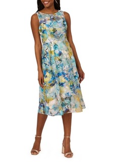 Adrianna Papell Floral Embroidered Fit & Flare Dress