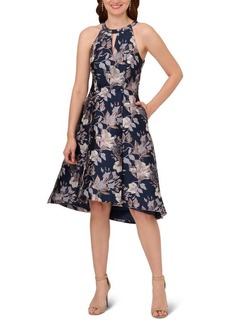Adrianna Papell Floral Jacquard Cocktail Dress