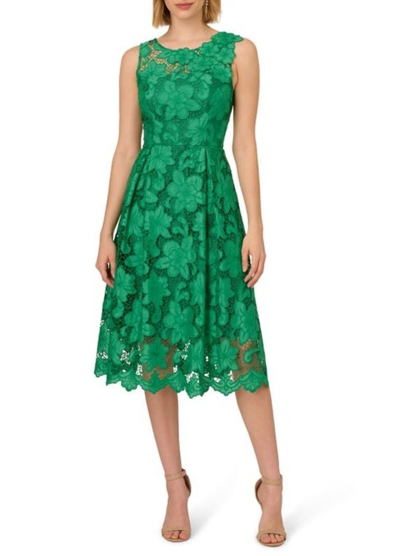 Adrianna Papell Floral Lace Fit & Flare Dress