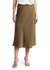 Adrianna Papell Hammered Satin Bias Skirt in Olive Green at Nordstrom Rack