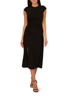 Adrianna Papell Jersey Midi Dress in Black at Nordstrom Rack