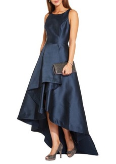 Adrianna Papell Mikado High/Low Sleeveless Gown