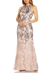 Adrianna Papell Ombré Sequin Gown in Petal Rose at Nordstrom