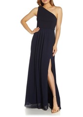 Adrianna Papell One-Shoulder Crepe Chiffon Gown