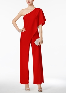 Adrianna Papell One-Shoulder Jumpsuit - Red