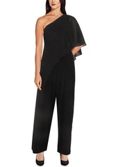 Papell Studio by Adrianna Papell One-Shoulder Overlay Jumpsuit