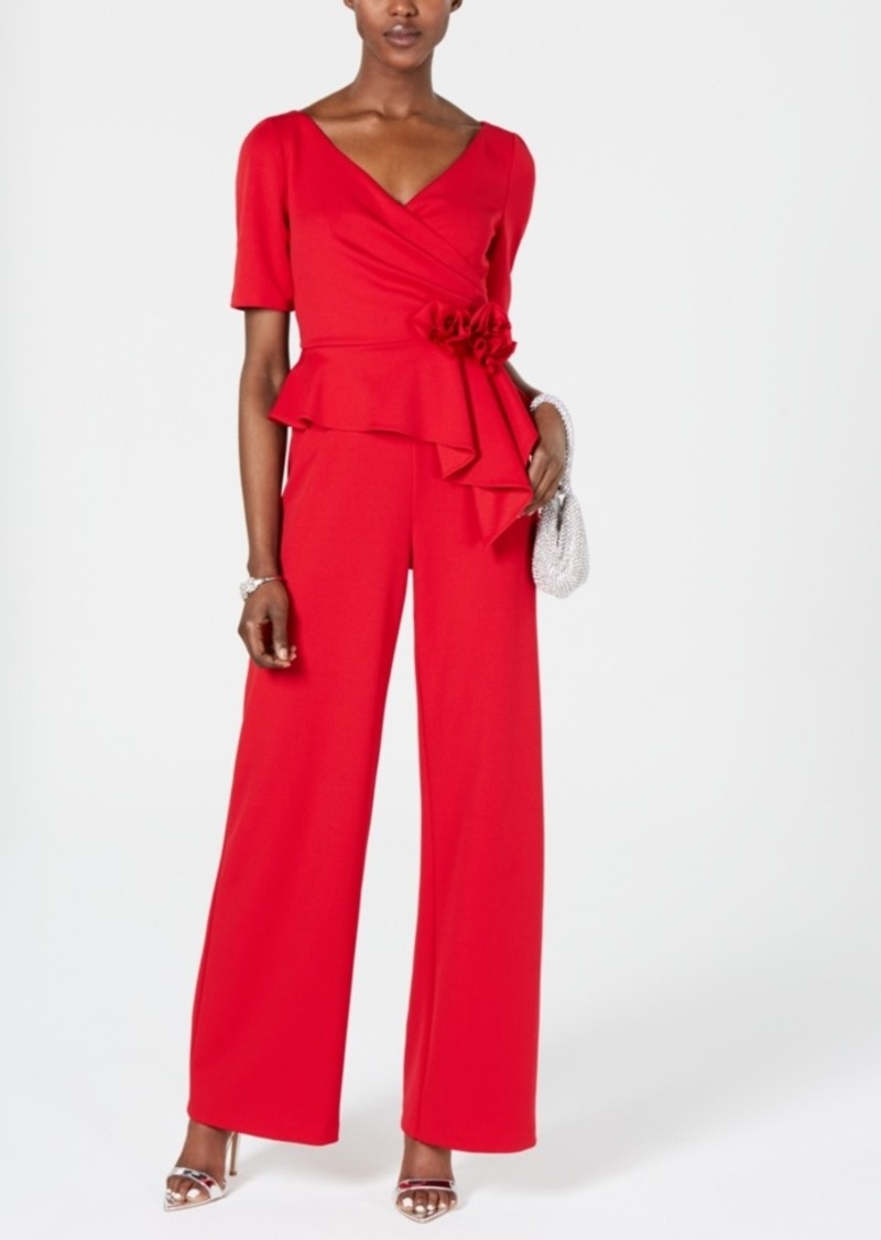 adrianna papell peplum jumpsuit