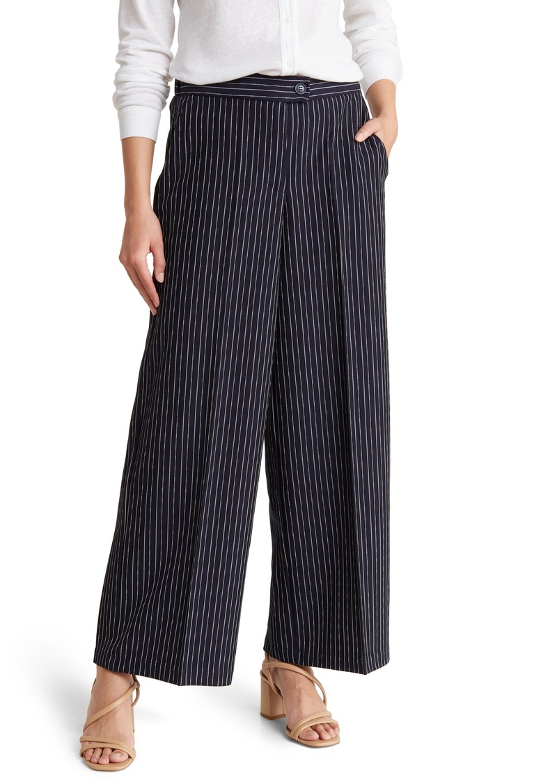 Adrianna Papell Pinstripe Pants in Blue Moon/White at Nordstrom Rack