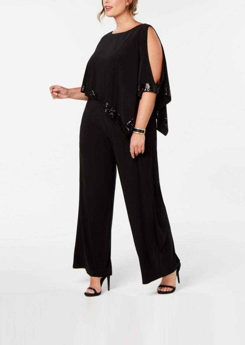 Adrianna Papell Adrianna Papell Plus Size Embellished Cold-Shoulder ...