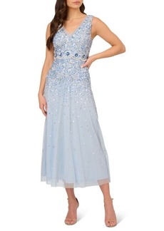 Adrianna Papell Sequin & Bead Detail Cocktail Dress