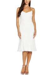 Adrianna Papell Sequined Cowlneck Slip Dress