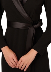 Adrianna Papell Tuxedo Sheath Dress - Black