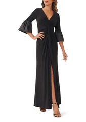 Adrianna Papell Twist Front Jersey Gown