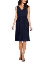 Adrianna Papell V-Neck Fit & Flare Dress