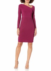 Adrianna Papell Women's Angled Pintuck Sheath Dress