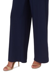 Adrianna Papell Women's Beaded Blouson Wide-Leg Jumpsuit - Light Navy