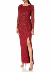 Adrianna Papell Women's Beaded Covered Column Gown