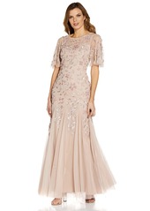 Adrianna Papell Women's Beaded Long Gown