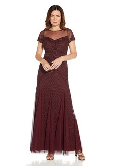 Adrianna Papell Women's Beaded Long Gown
