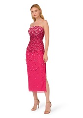 Adrianna Papell Women's Beaded Strapless Gown