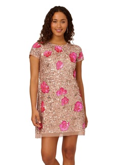 Adrianna Papell Women's Beaded Trapeze Dress