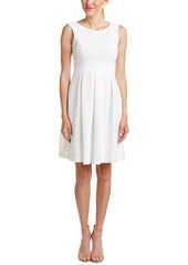 Adrianna Papell Women's Cameron Textured Woven Dress with Wide Waistband