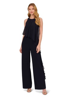 Adrianna Papell Women's Chiffon and Crepe Jumpsuit