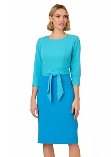 Adrianna Papell Women's Colorblock Tie Front Dress
