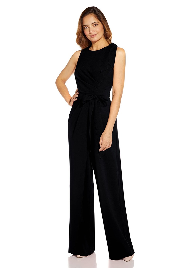Adrianna Papell Women's Crepe Bow Detail Jumpsuit