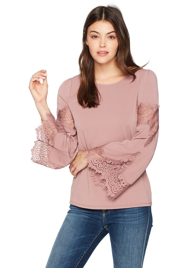 Adrianna Papell Adrianna Papell Women's Crew Neck Long Bell Sleeve Knit ...