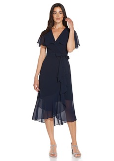 Adrianna Papell Women's Divine Crepe and Chiffon Dress