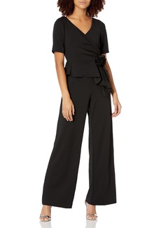 Adrianna Papell Women's Draped Crepe Jumpsuit