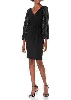 Adrianna Papell Women's Draped Jersey Cocktail Dress