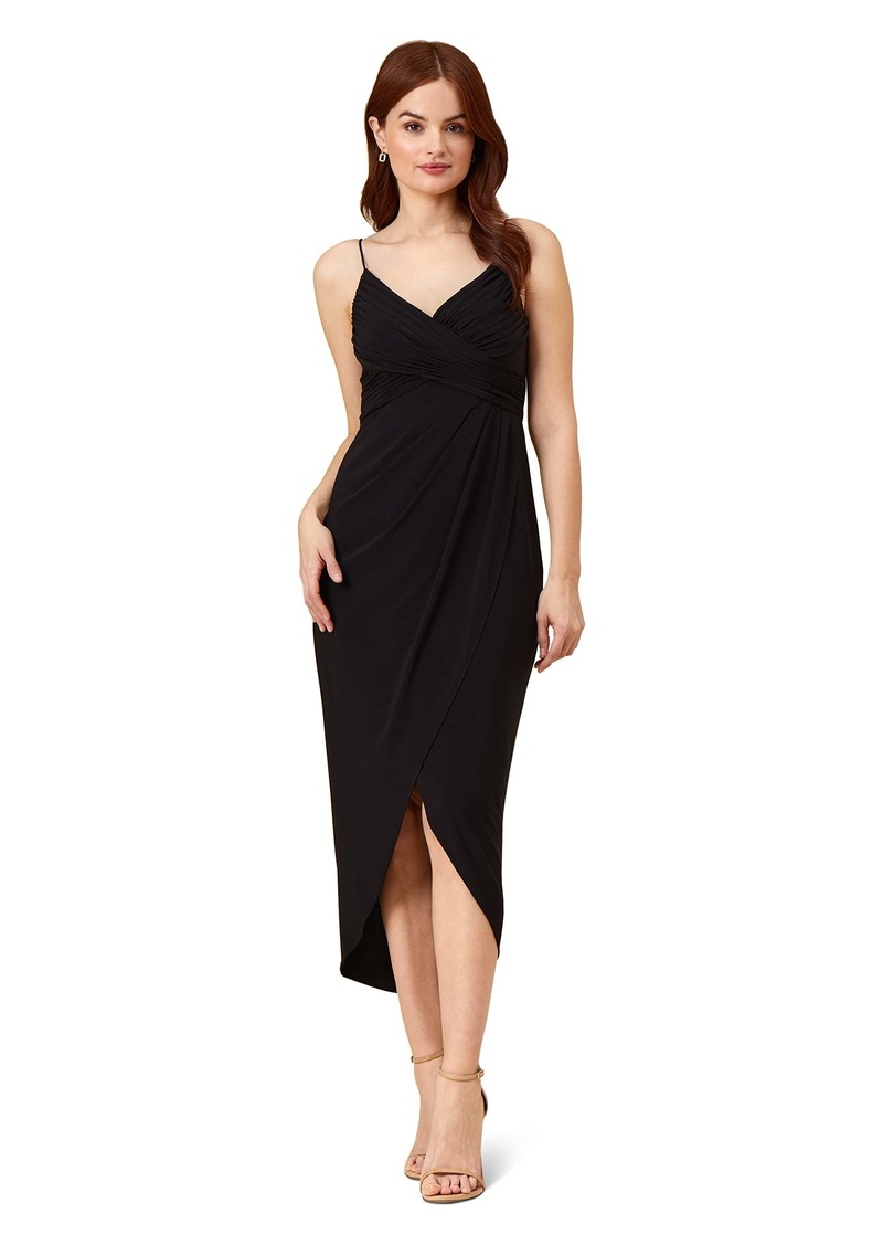 Adrianna Papell Women's Draped Jersey WRAP Gown