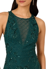 Adrianna Papell Women's Embellished Mermaid Gown - Green