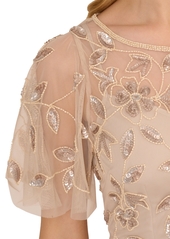 Adrianna Papell Women's Embellished Sheath Dress - Latte