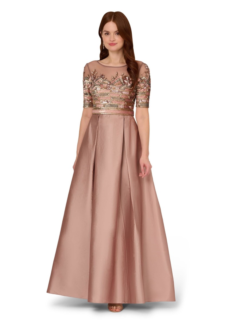 Adrianna Papell Women's Embellished Tafetta Dress