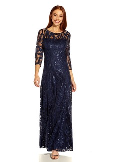Adrianna Papell Women's Embroidered A LINE Gown
