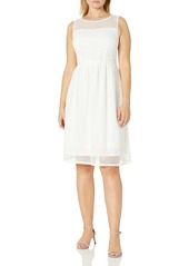 Adrianna Papell Women's Embroidered Diamonds FIT and Flare Dress