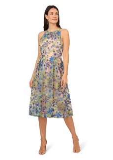 Adrianna Papell Women's Embroidered Fit And Flare