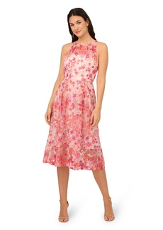 Adrianna Papell Women's Embroidered Fit And Flare