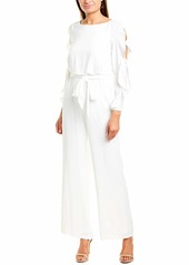 Adrianna Papell Women's Fancy Crepe Ruffled Jumpsuit