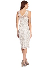 Adrianna Papell Women's Floral Embroidered Sheath Dress - Ivory