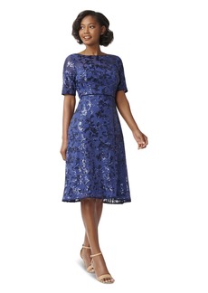 Adrianna Papell Women's Floral Embroidery Dress