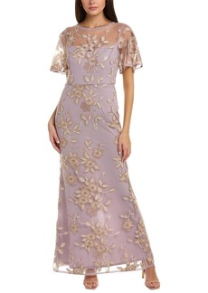Adrianna Papell Women's Floral Embroidery Gown